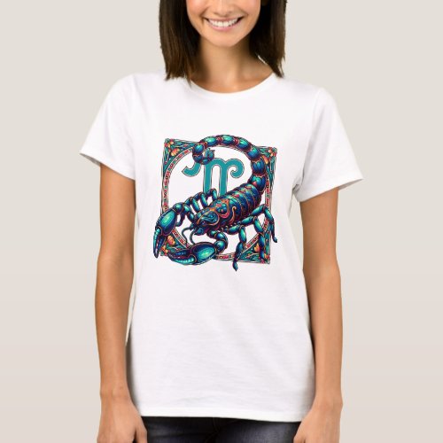 Horoscope Sign Scorpio  Blue Scorpion T_Shirt