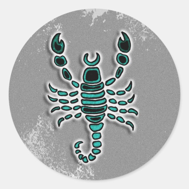 Horoscope Sign Scorpio Classic Round Sticker (Front)