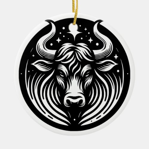 Horoscope Sign Taurus Symbol and Traits Ceramic Ornament