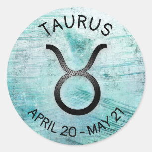 Horoscope Sign Taurus Zodiac Astrology Classic Round Sticker