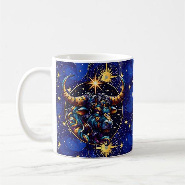 Horoscope Sign Taurus Zodiac Astrology Coffee Mug (Left)
