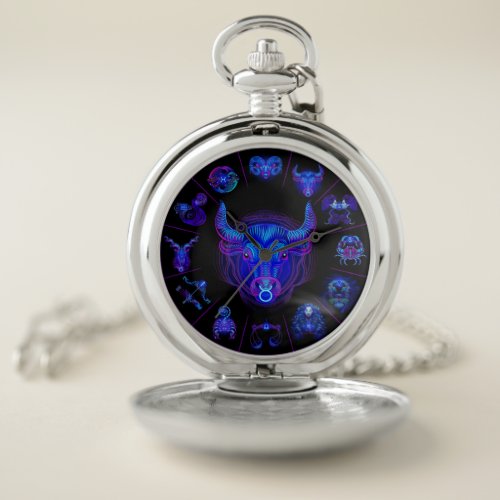 Horoscope Taurus Pocket Watch