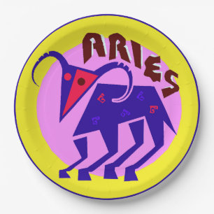 Horoscope Zodiac Sign Aries, Party Paper Plates