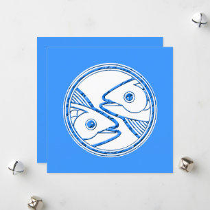 Horoscope Zodiac Sign Pisces Holiday Card