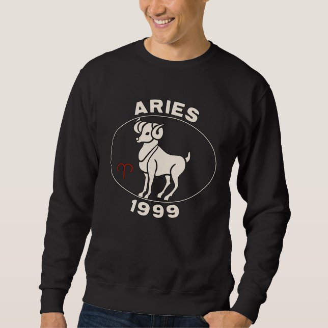 Horoscope Zodiac Sign Ram Aries 1999 Sweatshirt (Front)