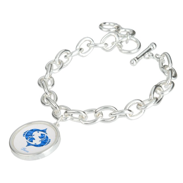 Horoscope Zodiac Star Sign Pisces Bracelet (Side)