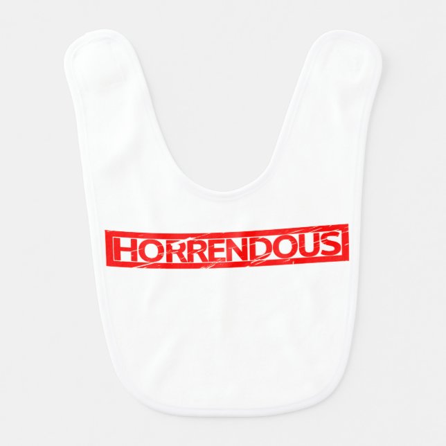Horrendous Stamp Baby Bib (Front)