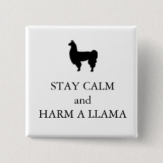 Horrible Histories "Harm a Llama" badge Button