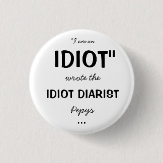Horrible Histories Idiot Diarist badge Pinback Button