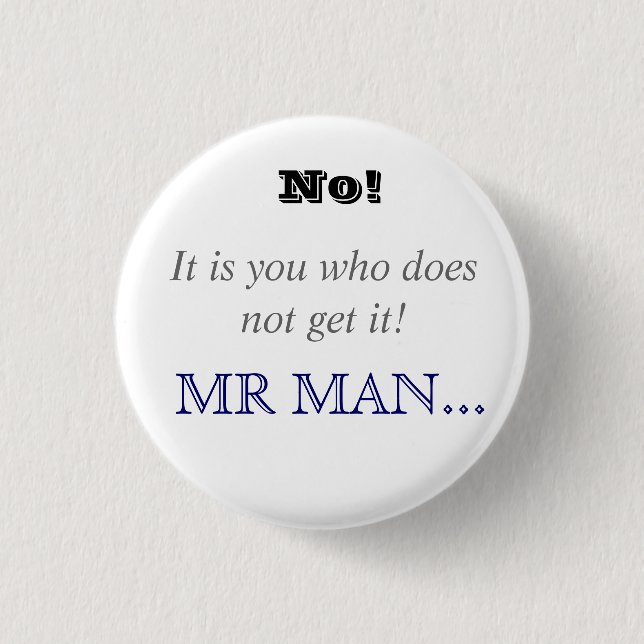 Horrible Histories Mr Man Pinback Button (Front)
