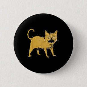 Horrible Japanese Cat Funny  Button