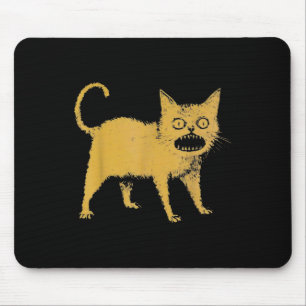 Horrible Japanese Cat Funny Mouse Pad