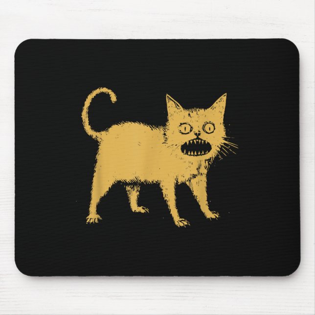 Horrible Japanese Cat  Mouse Pad (Front)