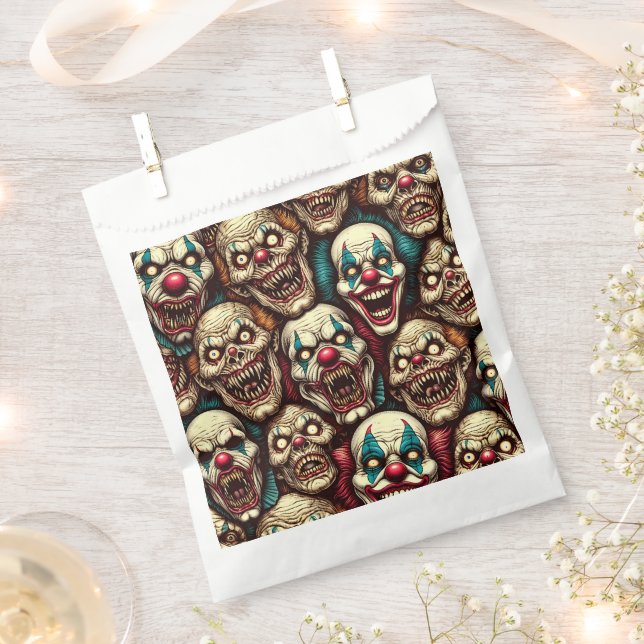 Horrifying Clowns Halloween Party  Favor Bag (Clipped)
