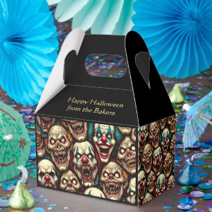 Horrifying Clowns Halloween Party Favor Boxes