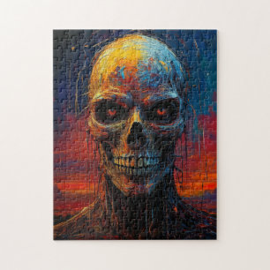 Horro skeleton colorful world jigsaw puzzle