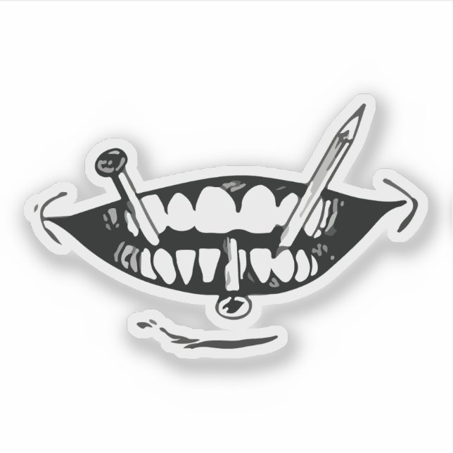 Horror anime art sticker (Front)