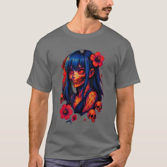 Horror Anime Manga Japan Japanese Creepy Kawaii Go T-Shirt (Front)