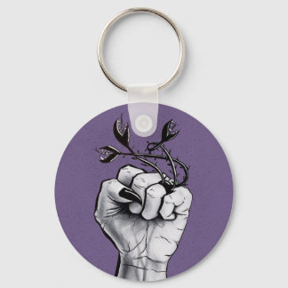 Horror Art Black Magic Ring Hand Dark Fantasy Keychain