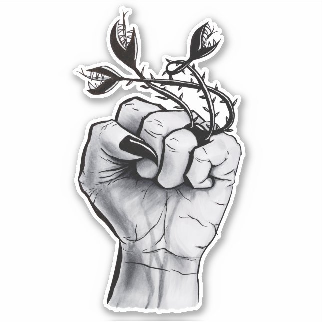 Horror Art Black Magic Ring Hand Dark Fantasy Sticker (Front)