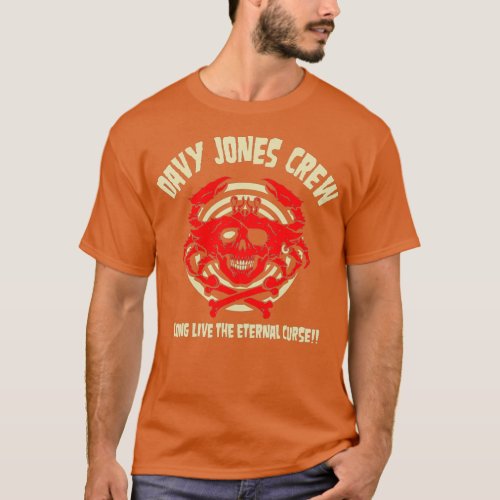 Horror Art  Davy Jones Pirate Skull Psychobilly T_Shirt