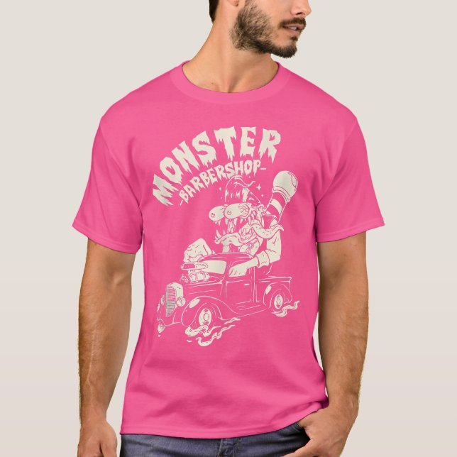 Horror Art - Ratfink Monster Barbershop - Psychobi T-Shirt (Front)