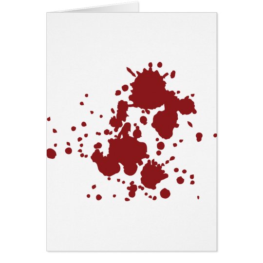 horror blood stains card
