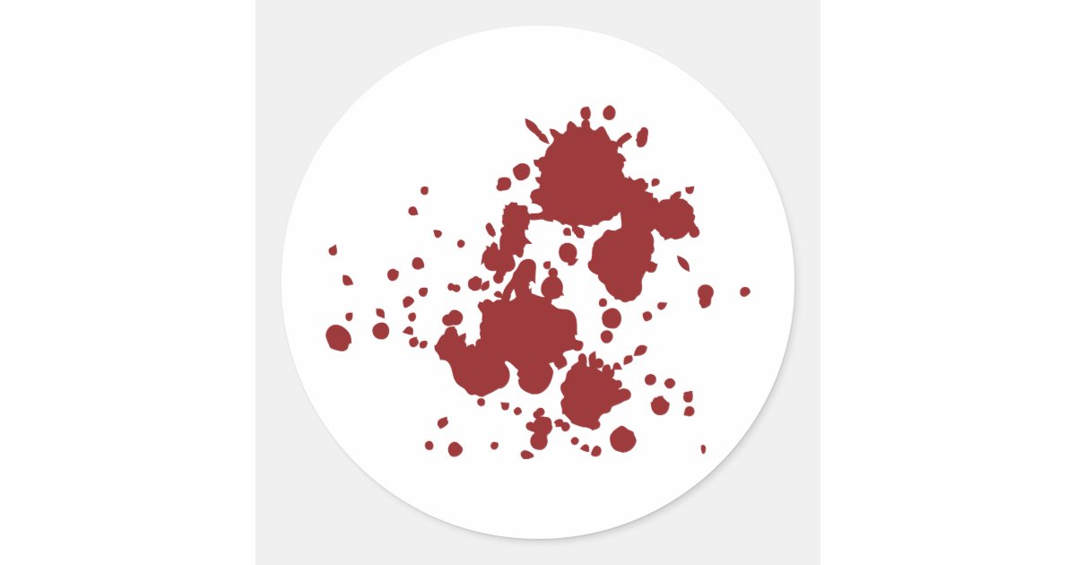 horror blood stains classic round sticker | Zazzle
