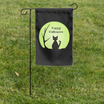 Horror Cat Halloween Garden Flag