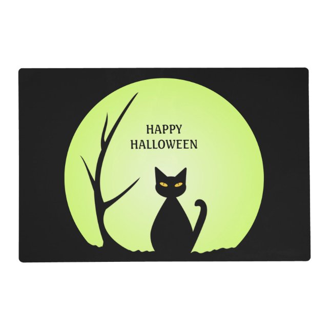 Horror Cat Halloween Placemat (Front)