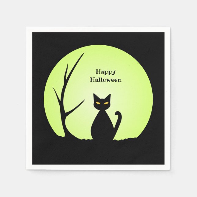 Horror Cat Paper Napkin (Front)