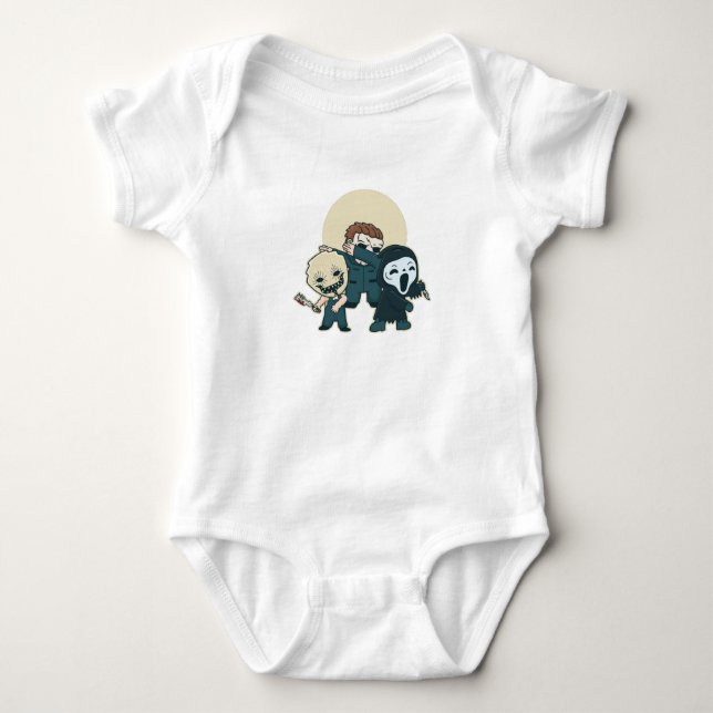 Horror characters baby bodysuit (Front)