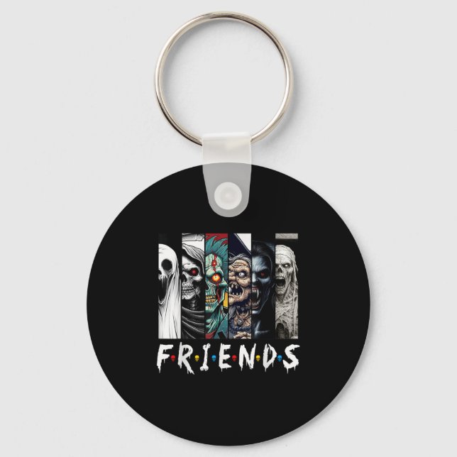 Horror Characters Friend Halloween Family Matching Keychain (Front)
