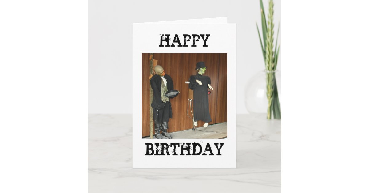 Horror Characters Happy Birthday Card | Zazzle.com