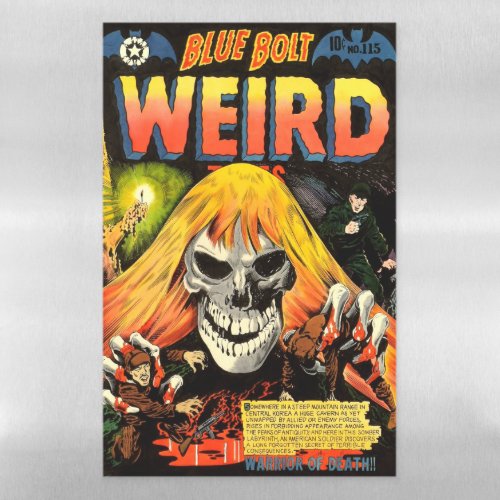 HORROR Comic Blue Bolt Weird Tales 115 Magnet   Magnetic Dry Erase Sheet