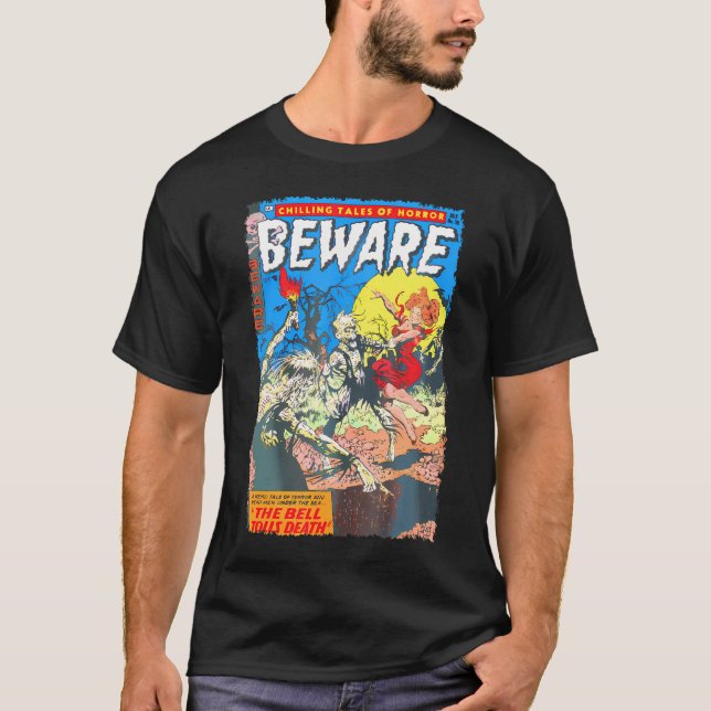 Horror Comic Book Cover Beware 10 T-Shirt (Front)