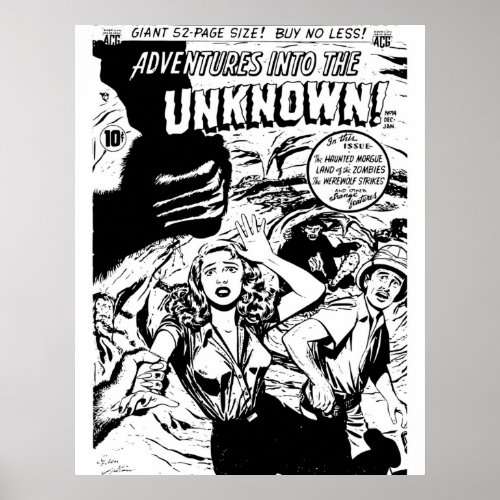 Horror Comic Book Cover Retro Vintage Volume 014 Poster