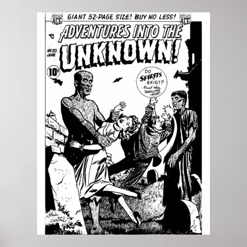 Horror Comic Book Cover Retro Vintage Volume 020 Poster