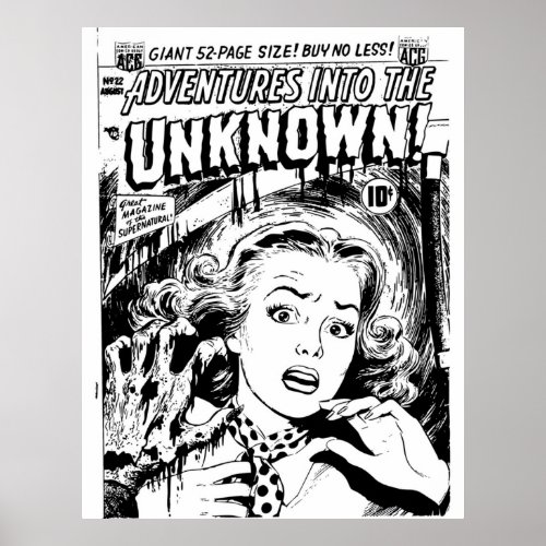 Horror Comic Book Cover Retro Vintage Volume 022 Poster