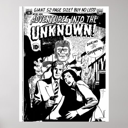 Horror Comic Book Cover Retro Vintage Volume 025 Poster