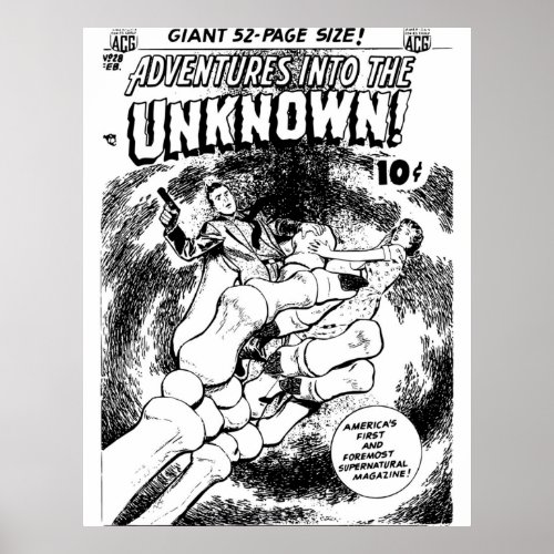 Horror Comic Book Cover Retro Vintage Volume 028 Poster