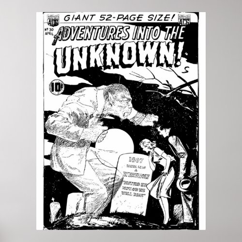 Horror Comic Book Cover Retro Vintage Volume 030 Poster