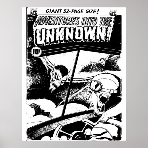Horror Comic Book Cover Retro Vintage Volume 031 Poster
