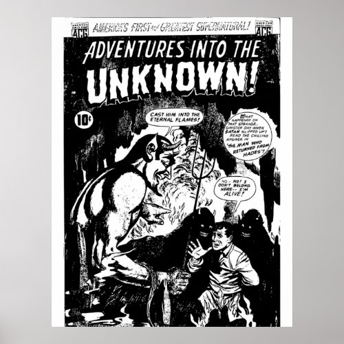 Horror Comic Book Cover Retro Vintage Volume 038 Poster