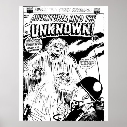 Horror Comic Book Cover Retro Vintage Volume 040 Poster