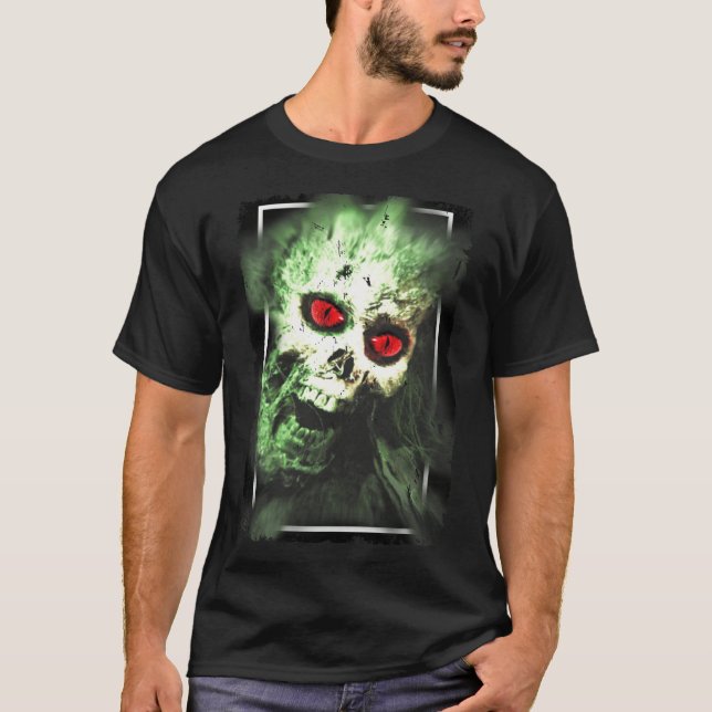 Horror Demon Zombie Satanism Dark Art T-Shirt (Front)