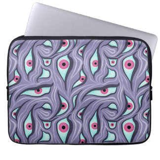 Horror Evil Eyes Purple Pastel Goth Laptop Sleeve