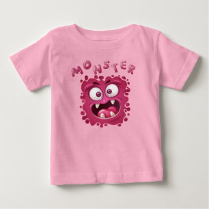 Horror Expressions Funny Monster Faces Baby T-Shi T-Shirt