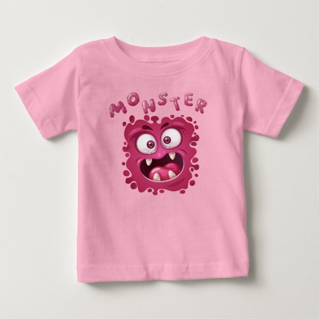 Horror Expressions Funny Monster Faces  Baby T-Shi T-Shirt (Front)