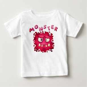 Horror Expressions Funny Monster Faces Baby T-Shi T-Shirt